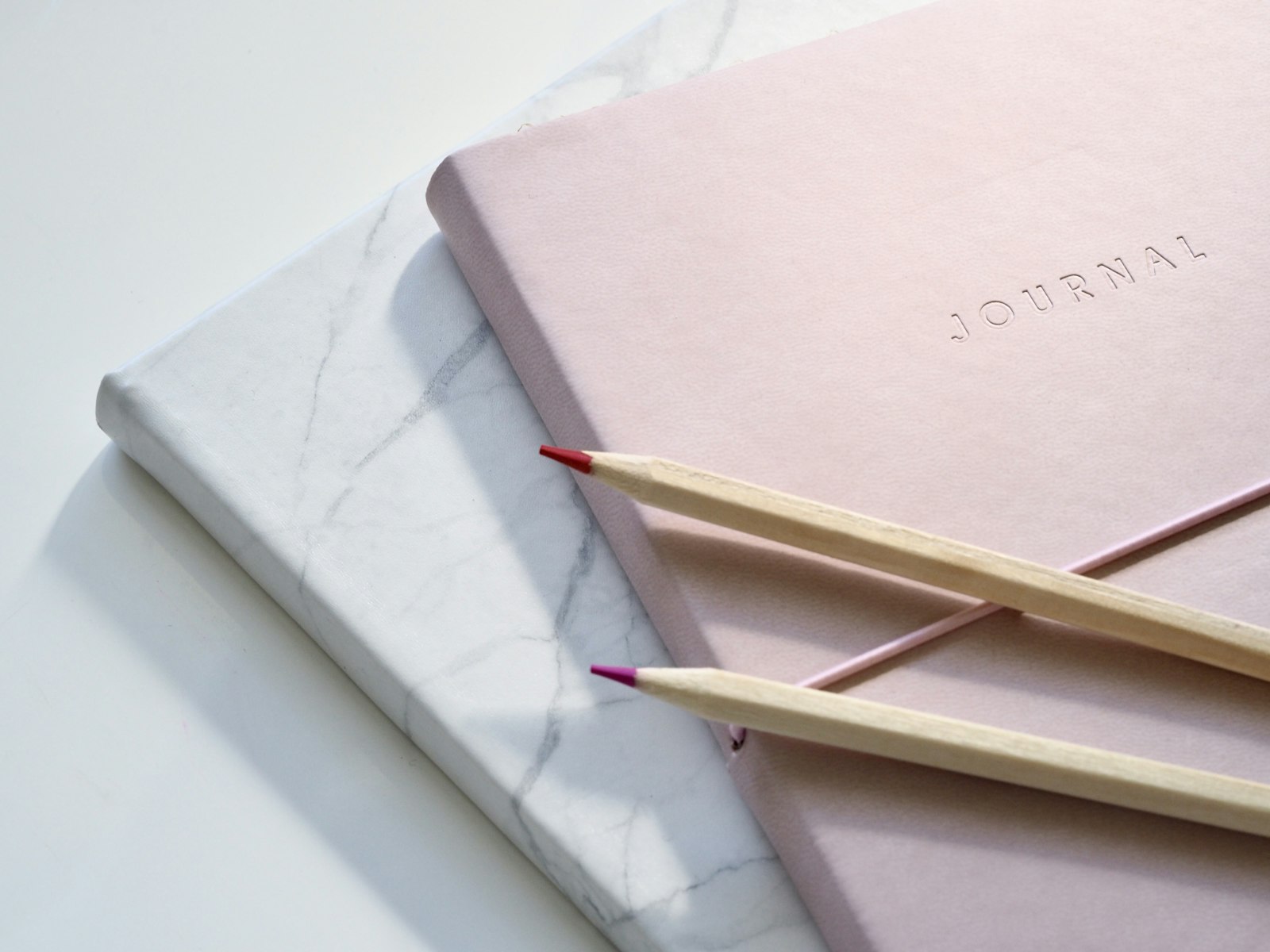 Journal cover on marble